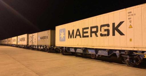 Maersk estrena un tren de productos congelados entre Algeciras y Marín. © MAERSK.