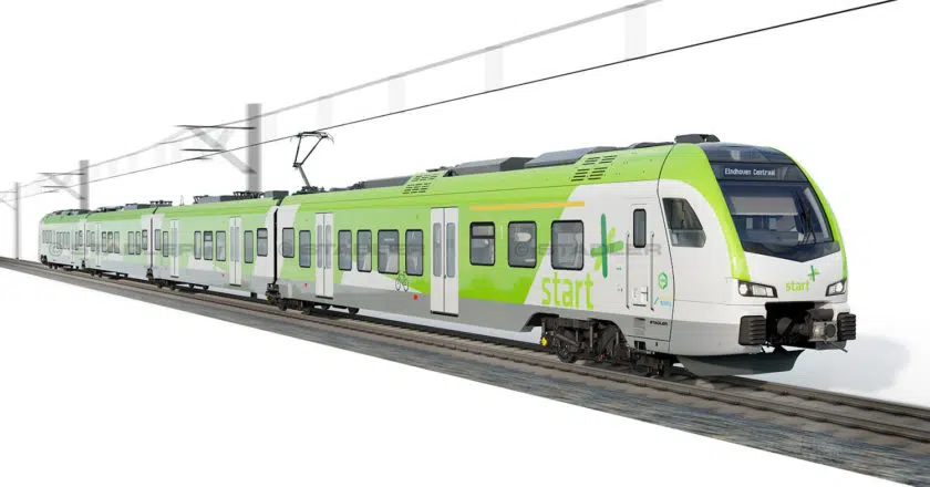 Diseño a ordenador de los Stadler Flirt XL que Start ha comprado para operar el Maas-Wupper-Express. © STADLER.