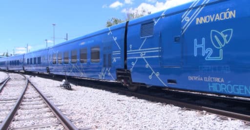 Talgo comienza las pruebas dinámicas de su tren de hidrógeno TPH2 en Las Matas. © TALGO.