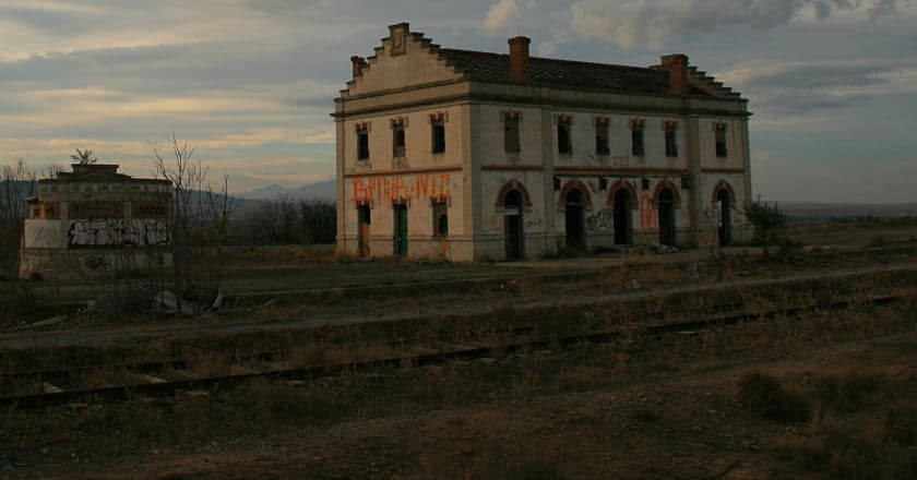 Estación de Fitero en el ferrocarril Soria-Castejón. MIGUEL ÁNGEL GARCÍA.
