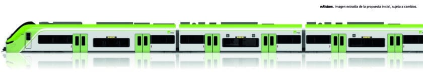 Diseño provisional de los 10 trenes Coradia que Alstom fabricará para FGC. © ALSTOM.
