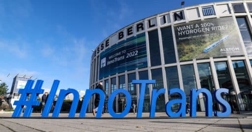 Entrada sur a InnoTrans 2022. © MESSE BERLIN.