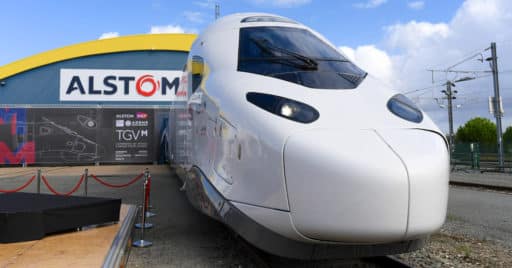 Primera composición TGV M (Avelia Horizon de Alstom) durante su presentación en La Rochelle. © OLIVIER SCHINDLER.