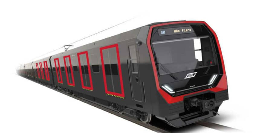 Diseño a ordenador de los nuevos trenes de la línea 1 del metro de Nápoles. © HITACHI RAIL.