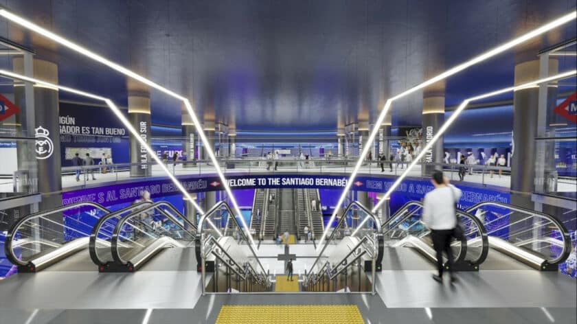 Diseño a ordenador del nuevo vestíbulo de Santiago Bernabéu. © COMUNIDAD DE MADRID - REAL MADRID.