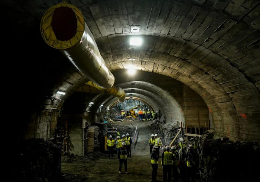 Vista del túnel en obras. © COMUNIDAD DE MADRID.