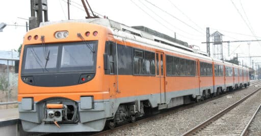 Unidad 440 Modelo Concepción (tercer lote) en la estación de San Fernando. MIGUEL BUSTOS.