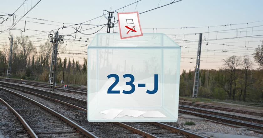 23J: el ferrocarril en los programas electorales