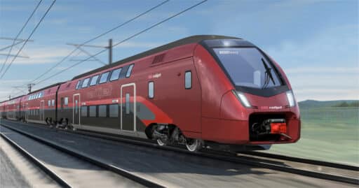 Diseño a ordenador de un Stadler KISS 200 para el servicio Railjet de la austriaca ÖBB. © ÖBB.