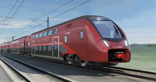 Diseño a ordenador de un Stadler KISS 200 para el servicio Railjet de la austriaca ÖBB. © ÖBB.