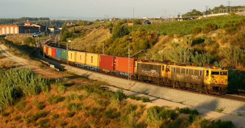 Tren de Renfe Mercancías con contenedores de MSC. LUIS ZAMORA.