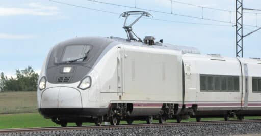 unidad de la serie 106 (talgo avril) circulando durante su periodo de pruebas. © talgo