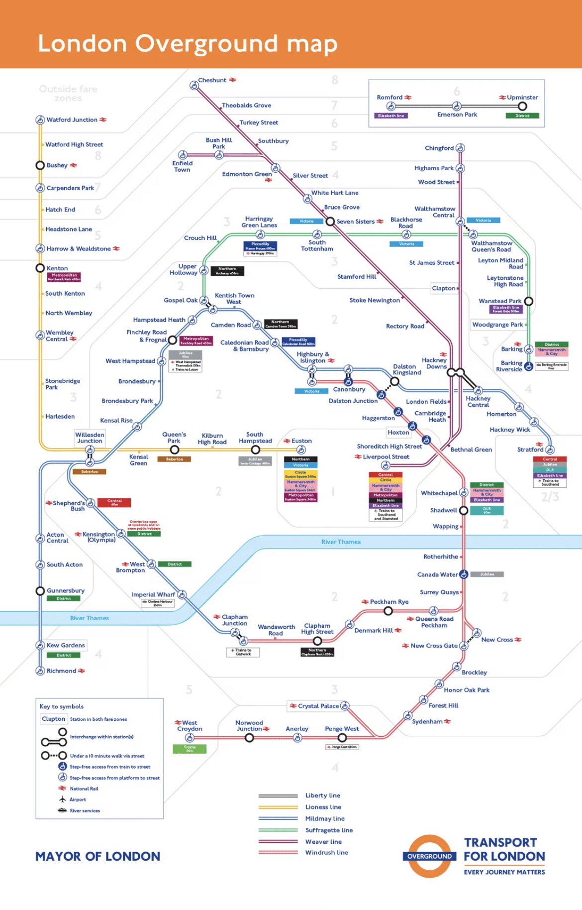 plano del london overground después del cambio