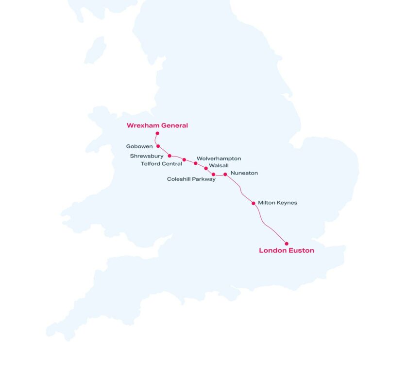 Mapa del recorrido del tren WSMR, operadora ferroviaria de Alstom. © ALSTOM.