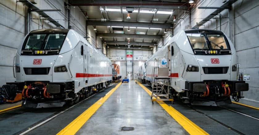 German ICE-L locomotives, manufactured by Talgo, inside the Las Matas factory. © TALGO.