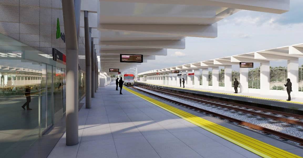 Platforms at Parla Norte station in a computer image. © ADIF.
