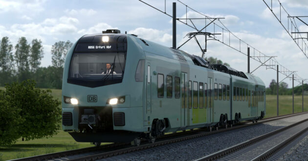 Diseño a ordenador de los Stadler FLIRT Akku que DB ha encargado para Turingia. © STADLER.