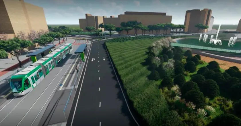 Imagen a ordenador del TramCamp en Vila-Seca. © GENERALITAT.