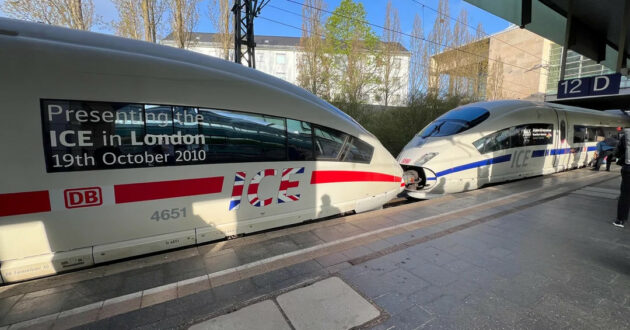 La doble composición de ICE 3 de la serie 406 durante una de las paradas del viaje. HEYDUDA137-Reddit.