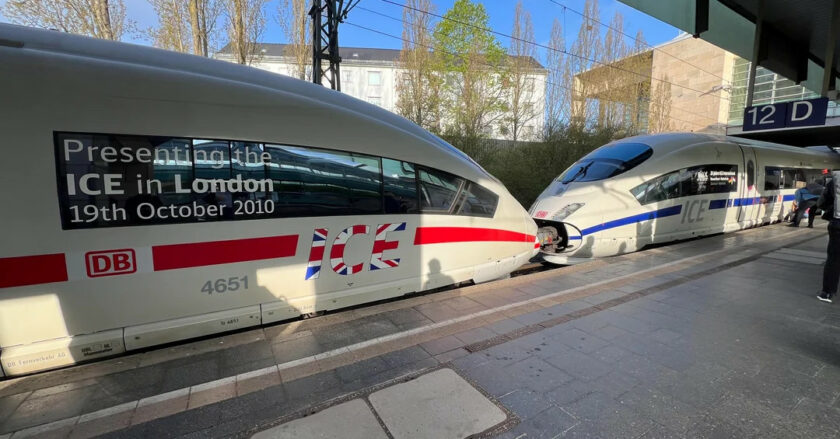 La doble composición de ICE 3 de la serie 406 durante una de las paradas del viaje. HEYDUDA137-Reddit.