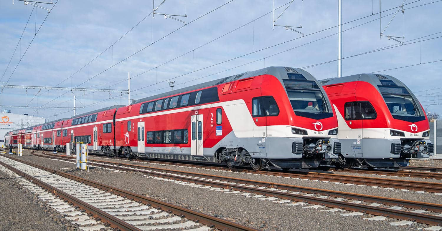 Dos de los Stadler KISS que ya utiliza ZSSK. © STADLER.