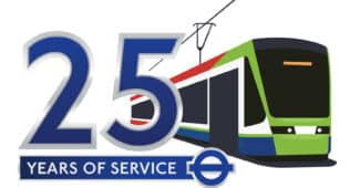 Imagen de la celebración de los 25 años del tranvía moderno de Londres. © TFL.