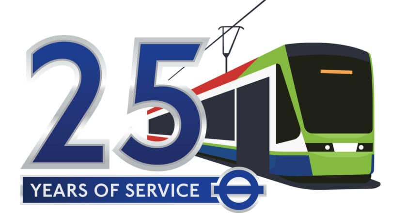 Imagen de la celebración de los 25 años del tranvía moderno de Londres. © TFL.