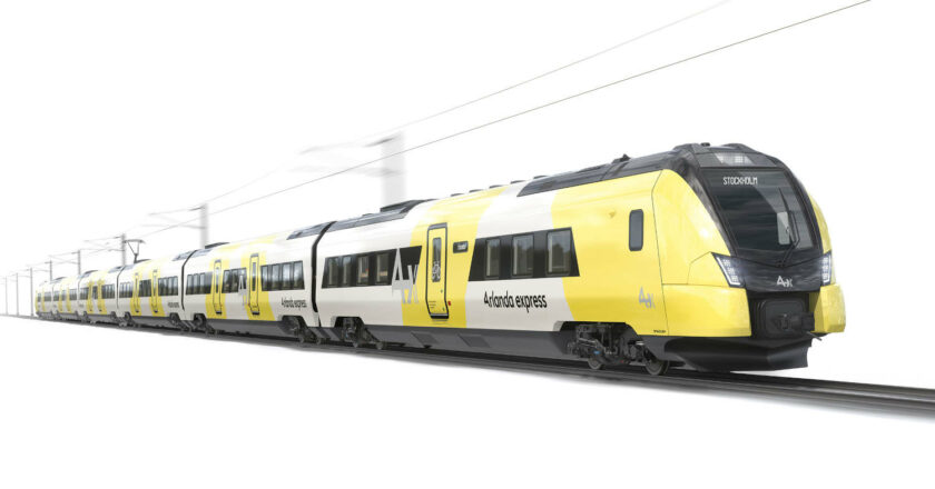 Diseño a ordenador de los nuevos trenes FLIRT para el Arlanda Express. © STADLER.