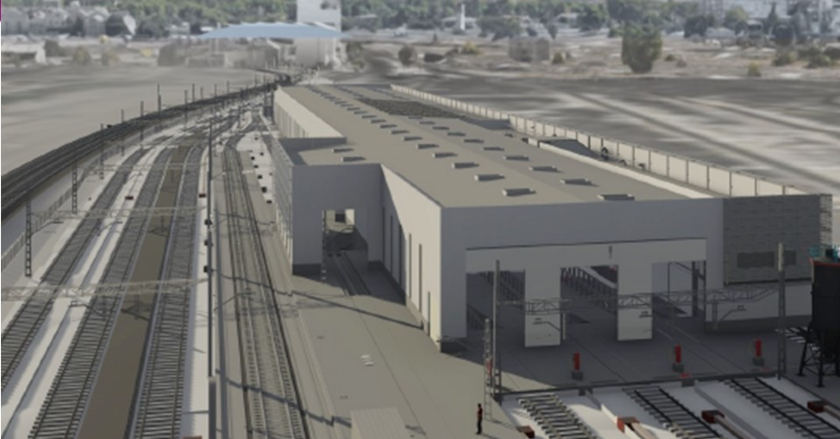 Computer design of the new maintenance base at Aranjuez. © RENFE.
