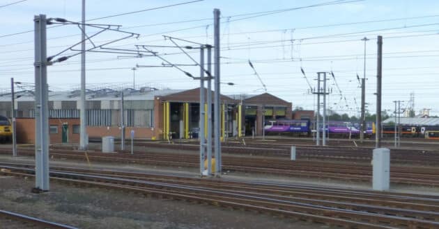 View of the Heaton depot, where the first coordination work has been done (CC BY SA) RUSSEL WILLS-MAINTENANCE DEPOT-Wikimedia Commons. Cropped image.