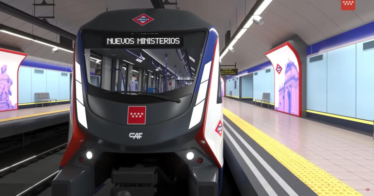 Imagen a ordenador de uno de los nuevos trenes de la línea 6. © METRO DE MADRID.
