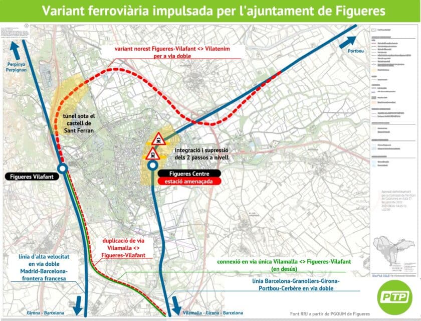 Map released by PTP showing the route of the new bypass.
