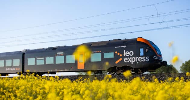 Leo Express FLIRT unit as the ones that will run the Prague-Cracow-Warsaw route in day and night service. © LEO EXPRESS.