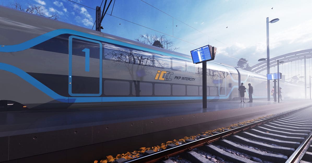 Imagen a ordenador de los nuevos trenes fabricados por Alstom. © PKP INTERCITY.