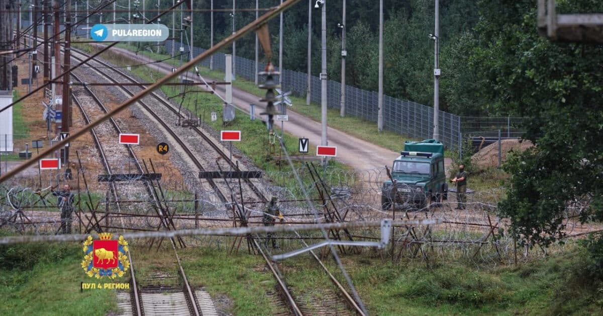 Vías cortadas en la frontera de Polonia con Bielorrusia. © ÓBLAST DE BREST.