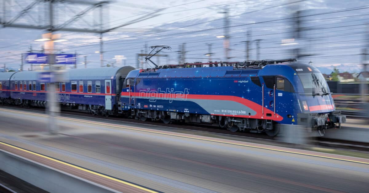 Nightjet train like the one covering Paris-Berlin and Paris-Vienna. © ÖBB.