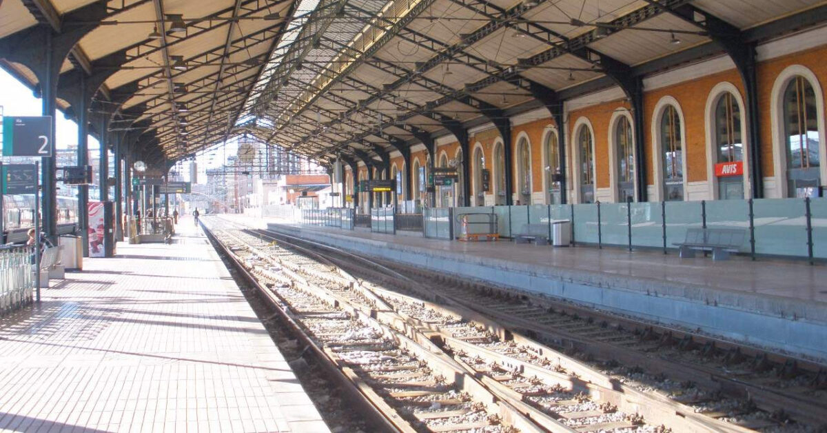 Vías para trenes de alta velocidad en la estación de Valladolid Campo Grande. (CC BY SA) ZARATEMAN-Wikimedia Commons. Imagen recortada.