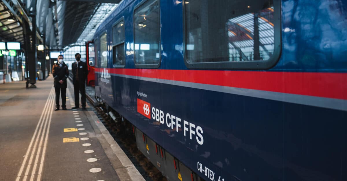 Tren nocturno Nighjet operado por SBB en Zürich. © SBB CFF FFS.