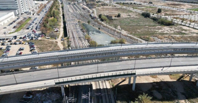 Terrenos sobre los que se va a construir el nuevo cambiador de ancho de Valencia-FSL. © MINISTERIO DE TRANSPORTES Y MOVILIDAD SOSTENIBLE.
