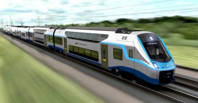 Diseño a ordenador del Coradia Max para PKP Intercity. © ALSTOM SA 2025. Advanced & Creative Design.