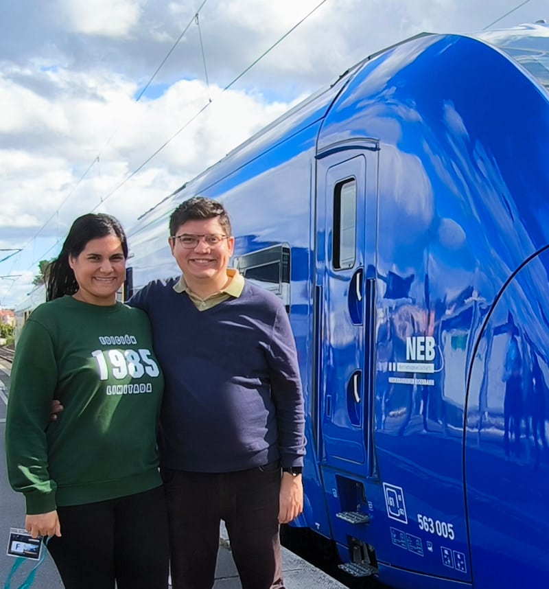 Cristina Tolosa y Miguel Bustos durante InnoTrans 2024.