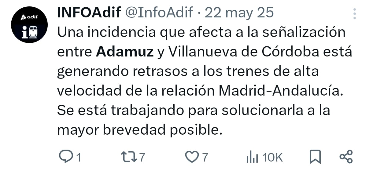 Incidencia 22 de mayo