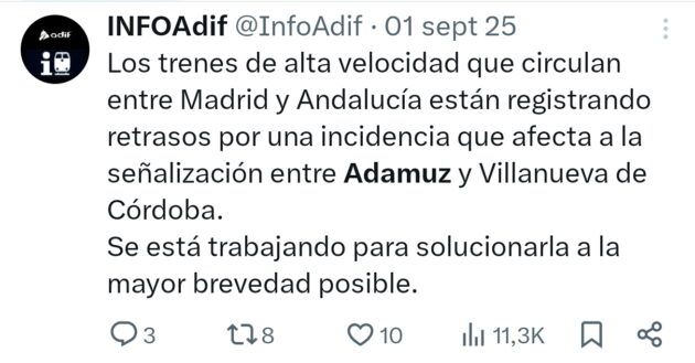 Incidencia 1 de septiembre