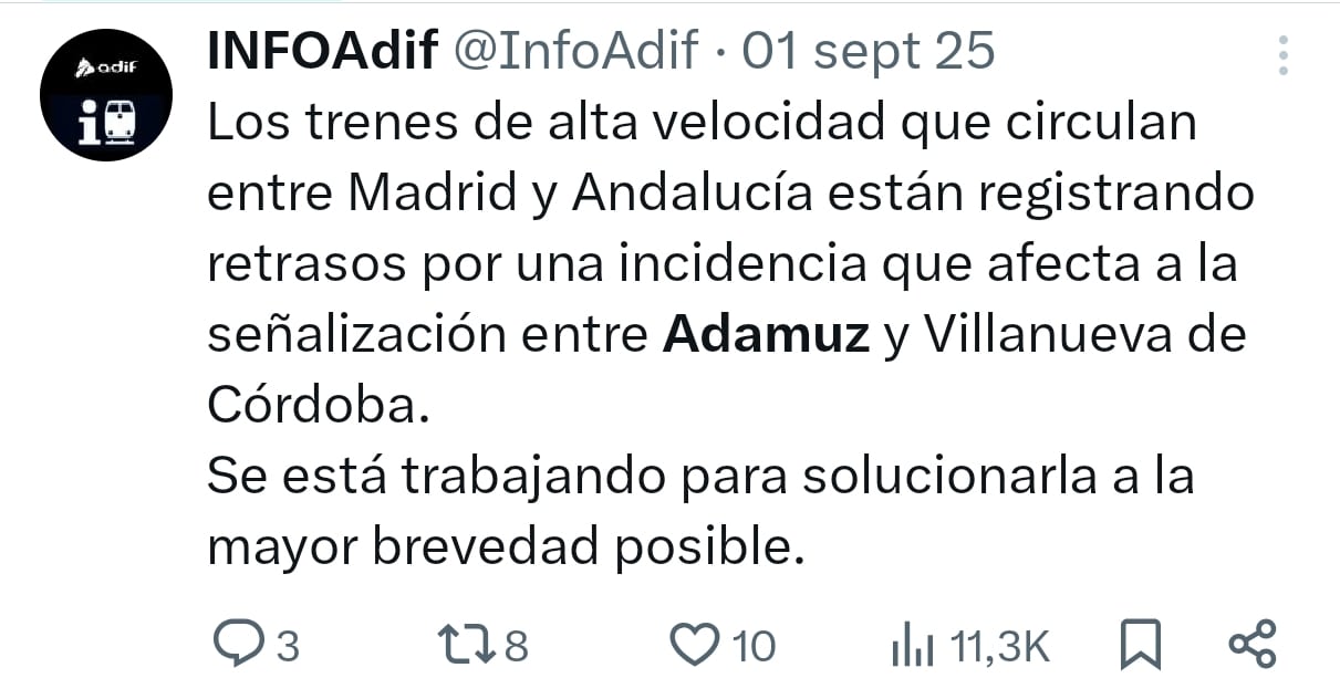Incidencia 1 de septiembre