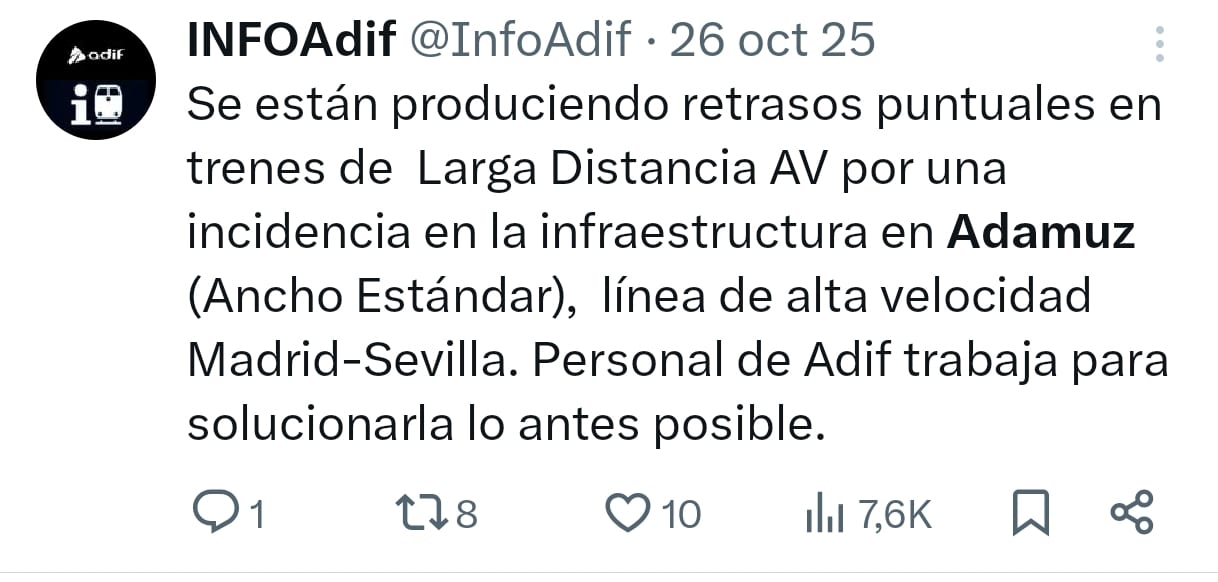 Incidencia 26 de octubre