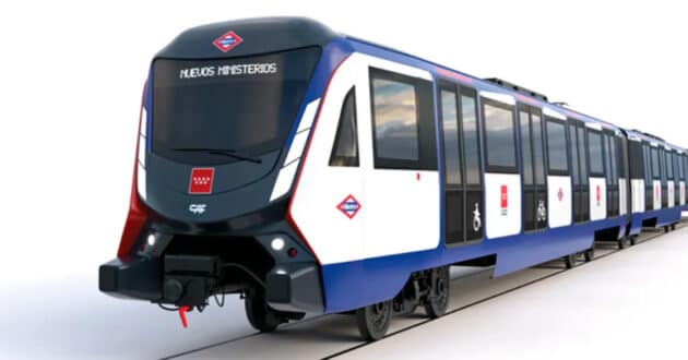 Diseño a ordenador del exterior de la serie 10000 del metro de Madrid, destinada a la línea 6. © METRO DE MADRID.