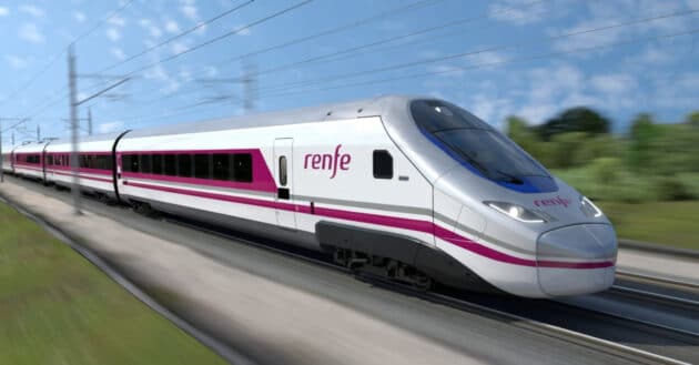 Computer design of the Avelia Stream with a hypothetical Renfe decoration. ALSTOM-GROK.