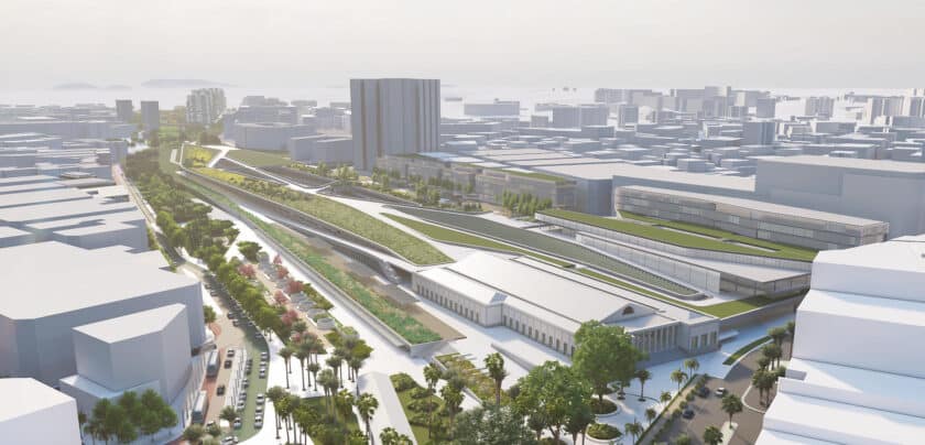 Estación histórica integrada en el Parc Central de Alicante. © MINISTERIO DE TRANSPORTES Y MOVILIDAD SOSTENIBLE