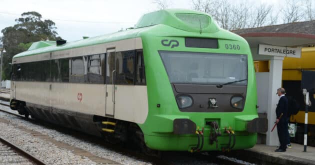 Tren Allan en la estación de Portalegre. © MIGUEL BUSTOS.