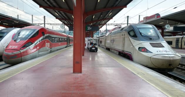 Trenes de Iryo y Renfe en Madrid-Chamartín. © MIGUEL BUSTOS.